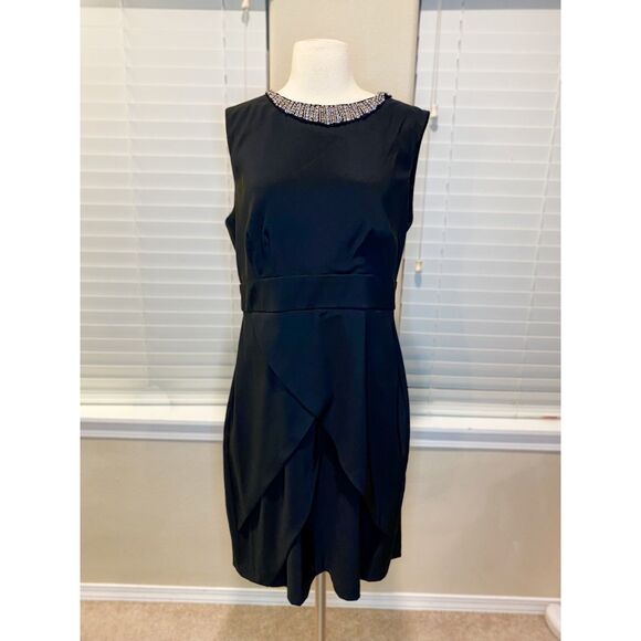 Connected Apparel Black Sleeveless Dress Size 14 - Picture 2 of 10